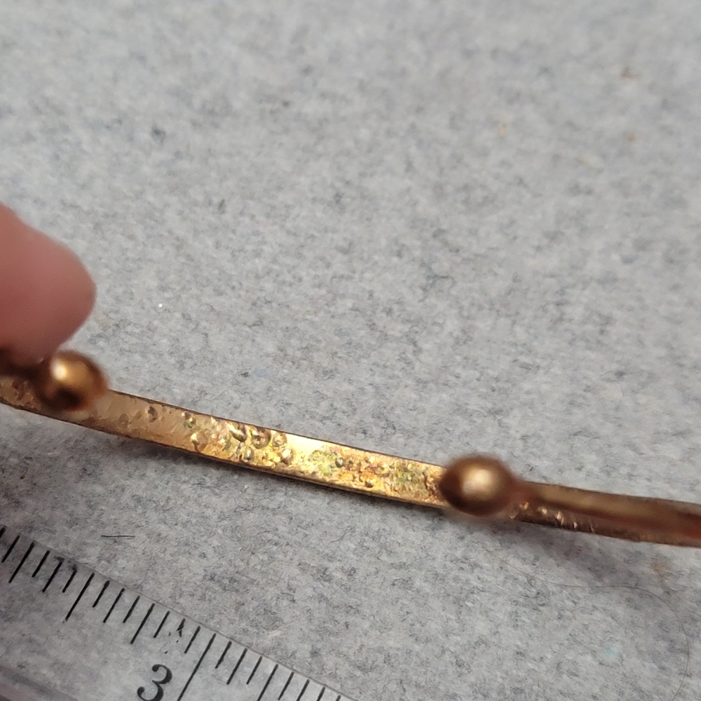 Brass "Love" bangle - Picture 6 of 9